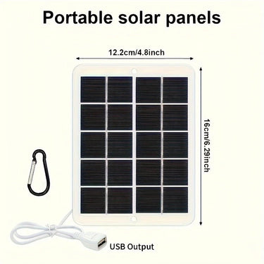 Foldable 5V Solar Charger – Portable, Waterproof & USB Ready - InspiredGrabs.com